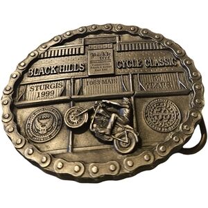 🏍 1999 Sturgis Black Hills Cycle Classic Commemorative Belt Buckle